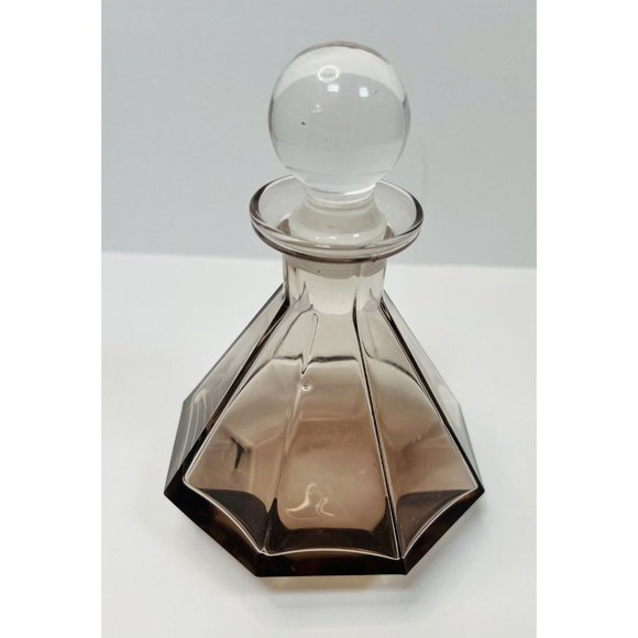 Crystal Perfume Bottle & Stopper Vintage Collezione Glass Line Italy 24% Lead 6” - Picture 3 of 8